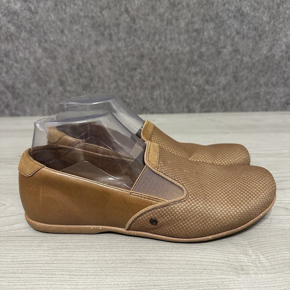 4EurSole Womens 7W Latte Brown Leather Slip On Comfort Loafers Flats Shoes